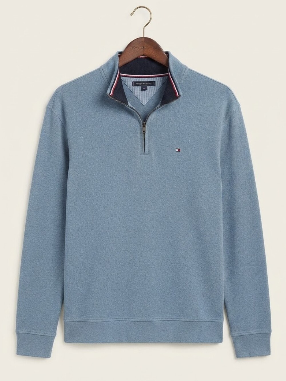 Tommy Hilfiger Men's Light Blue Quarter-Zip Pullover Size XXL